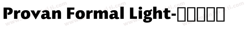 Provan Formal Light字体转换